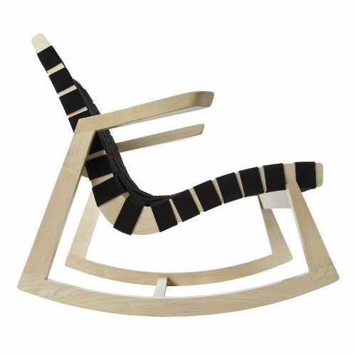 Ralph Rapson Greenbelt Rocker Black Cotton Maple Wood